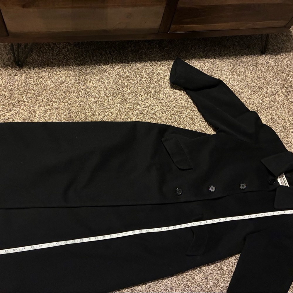 Marvin Richards Long Wool/Cashmere coat. Black size 6 - Picture 8 of 9